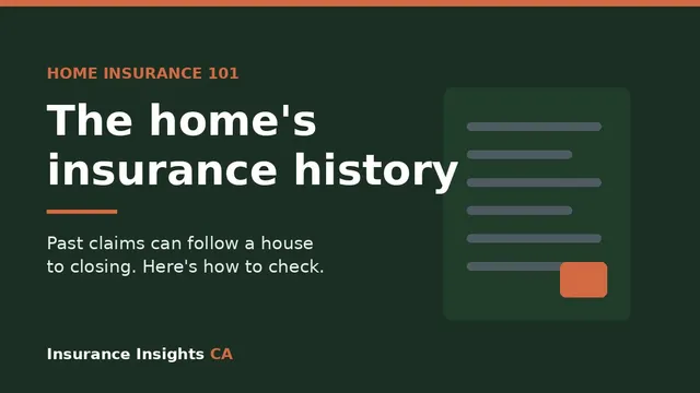 An insurance claims report for a home with an Insurance Insights CA stamp
