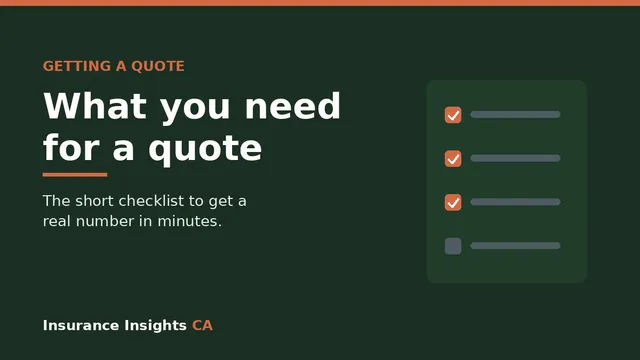 A short checklist for getting a home insurance quote
